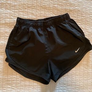 Solid black Nike Tempo Running Shorts